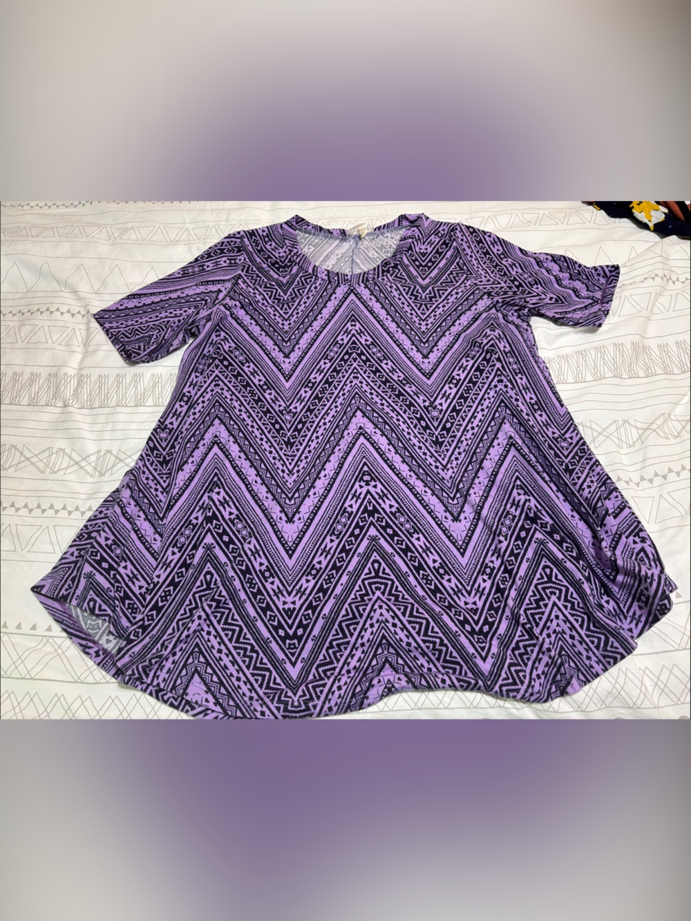 Purple Chevron Short Sleeve Women's Tee